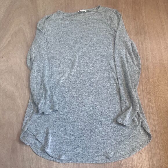 Calvin Klein Women’s Small Gray Long Sleeve Tunic Top Fall Winter Layering - Picture 1 of 6